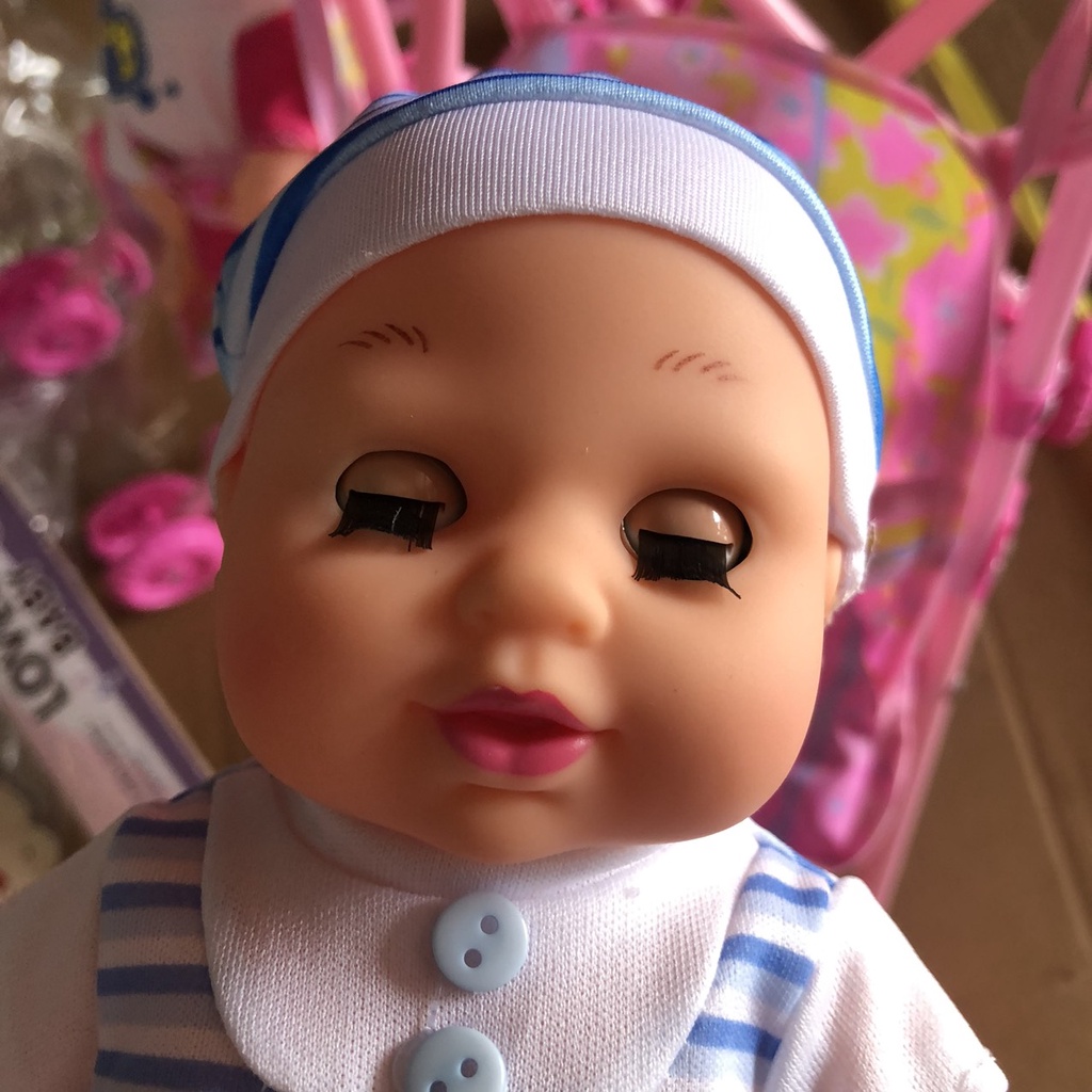 Đồ Chơi Trẻ Em Xe Đẩy Em Bé Kích Thước Bê 25cm Mắt Nhắm Mở Món Đồ Yêu Thích Của Mọi Bé Gái Hiếu Toys