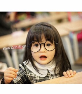 Kính gọng Mắt tròn xoe cute cho bé