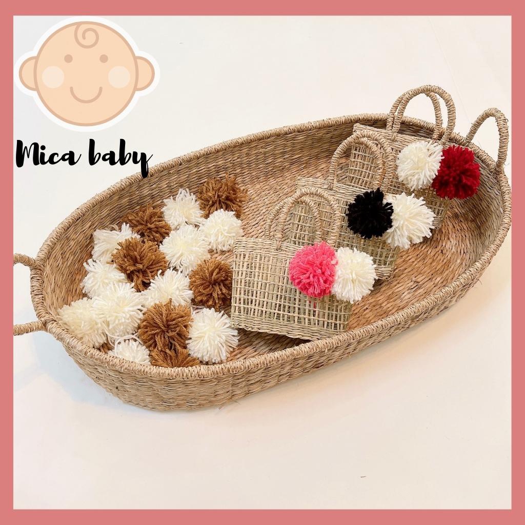 Túi cói siêu xinh cho bé Mica baby TC05