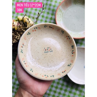 GỐM NHẬT - ĐĨA MEN TIÊU MÀU SIÊU CƯNG