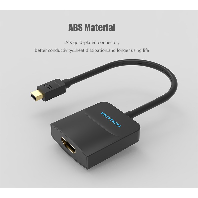 Cáp chuyển đổi Mini DisplayPort ra HDMI hỗ trợ full HD Vention