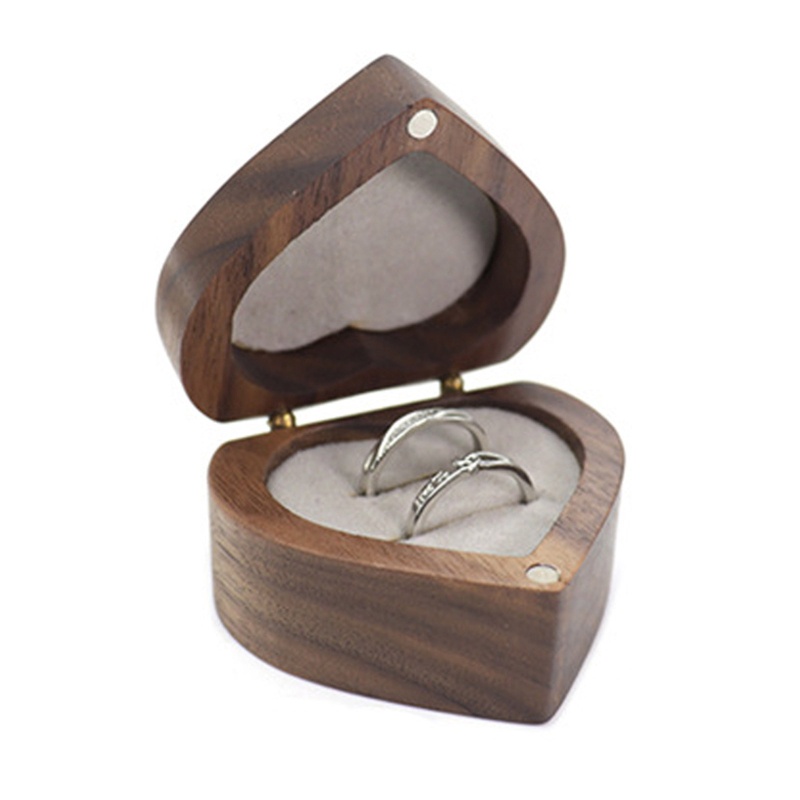 Flgo Hộp Đựng Nhẫn Đính Hôn Lãng Mạn Hình Trái Tim