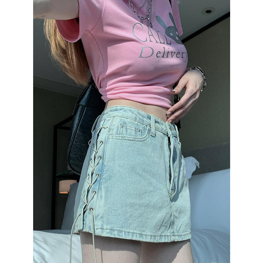 Váy Denim Dây Rút Mỏng Mùa Hè 62975