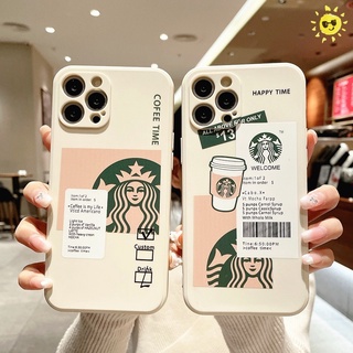 Tide Brand Starbucks Casing For Realme C25Y C25 C21Y C21 C20A C20 C17 C15 C12 C11 2021 C3 C2 Realme 8i 8 7i 7 6s 6 5s 5i 5 3i 3 A1K K5 V15 V13 V11 V5 X2 XT GT Neo Q3i Q3 Q Narzo 30A 20 Pro Soft Silicone Phone Case TPU Lens Protection Cover