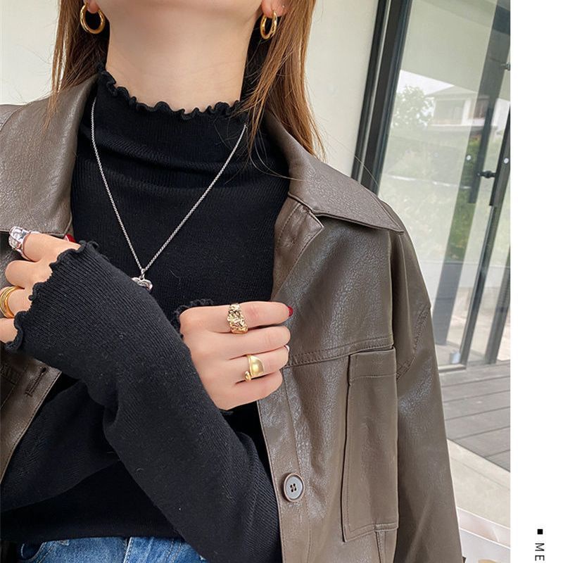 Áo Len Nữ Dài Tay Cổ Lọ Thời Trang Hàn