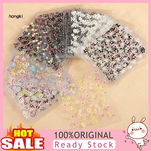 [Hàng mới về] Bộ 10 tờ miếng dán móng trang trí nghệ thuật 3D thời trang