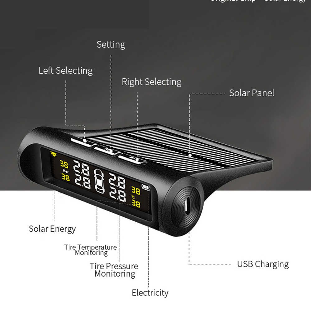 Bộ cảm biến Áp suất lốp ô tô van ngoài chạy năng lượng mặt trời , màn hình LCD