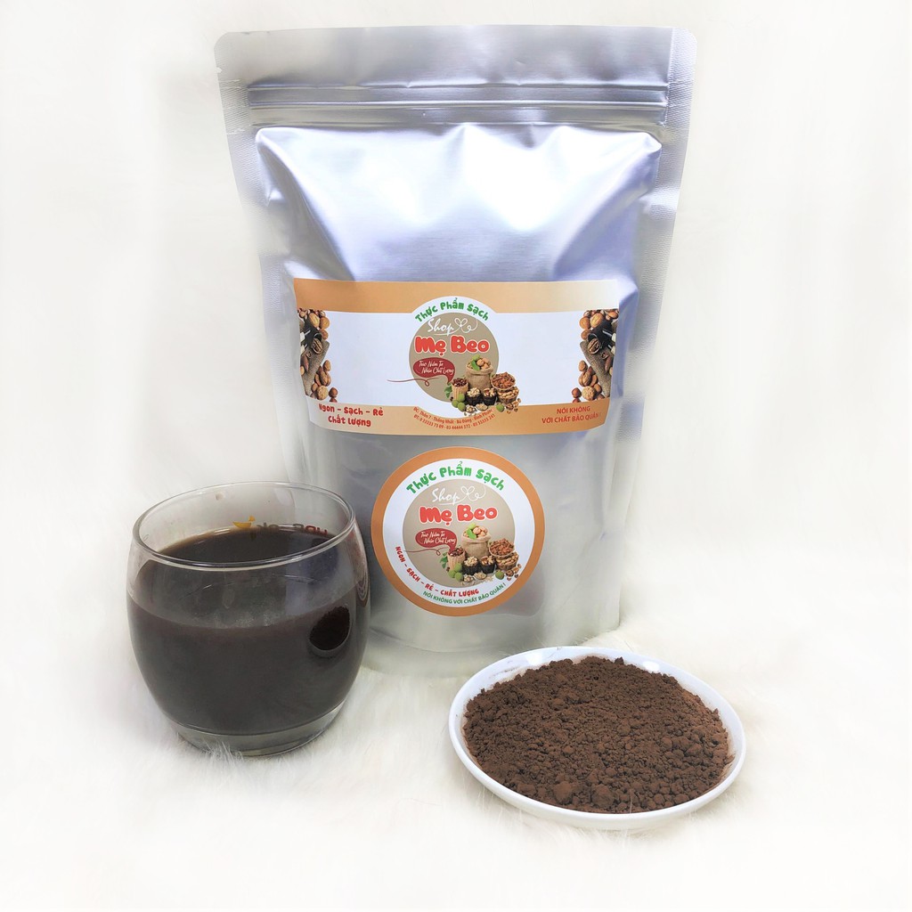 FREESHIP 500Gr Bột Cacao Nguyên Chất Đaklak 100% Túi Zip