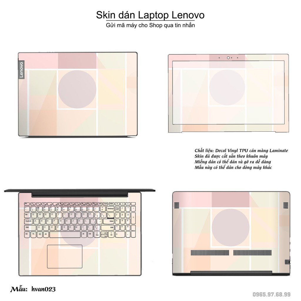 Skin dán Laptop Lenovo in hình Hoa văn nhiều mẫu 4 (inbox mã máy cho Shop)