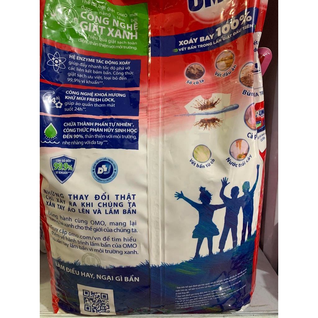 [HỎA TỐC]Bột giặt Omo đỏ sạch cực nhanh 6kg
