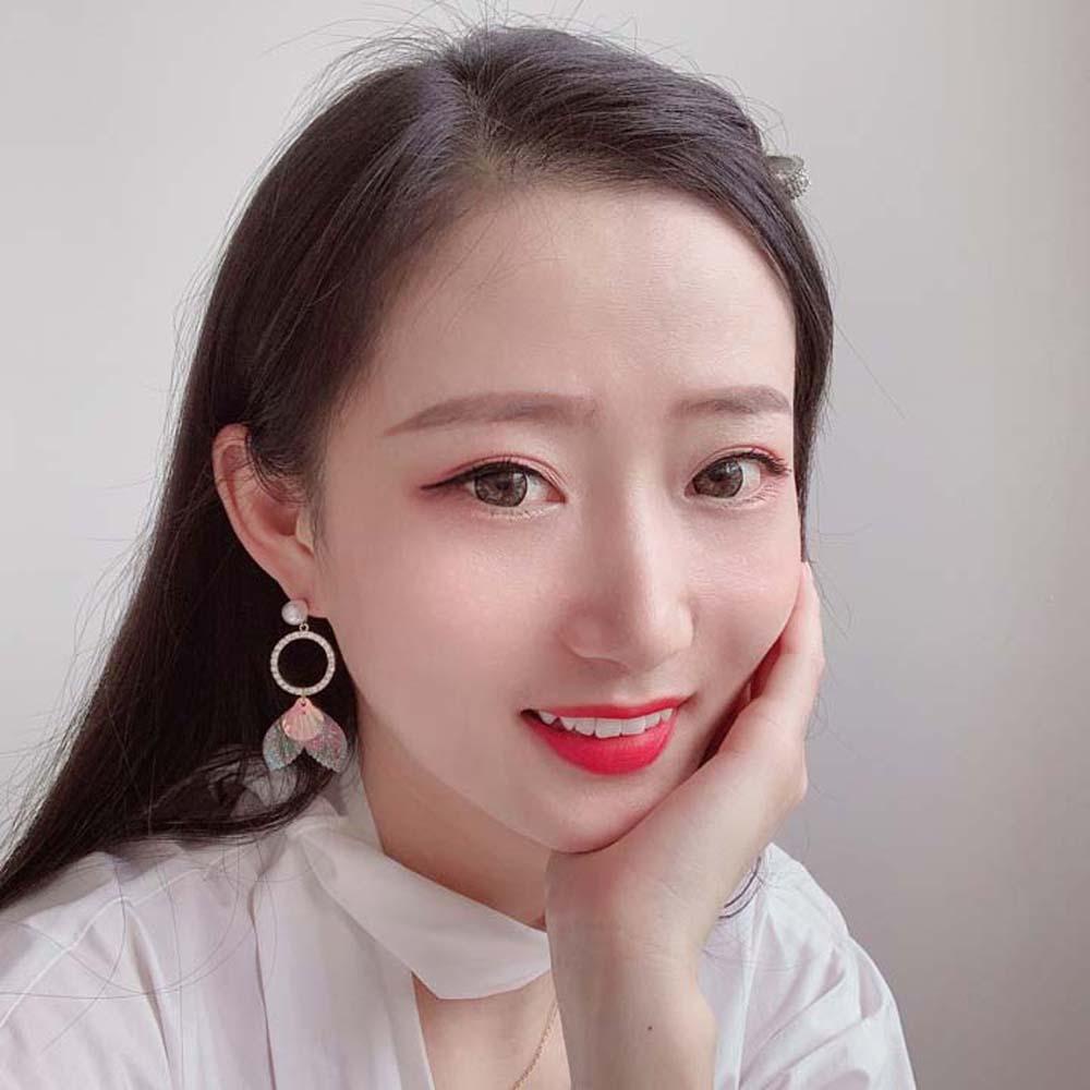 Bông Tai Hình Đuôi Cá Bằng Hợp Kim Acrylic Phong Cách Hàn Quốc Thời Trang Cho Nữ