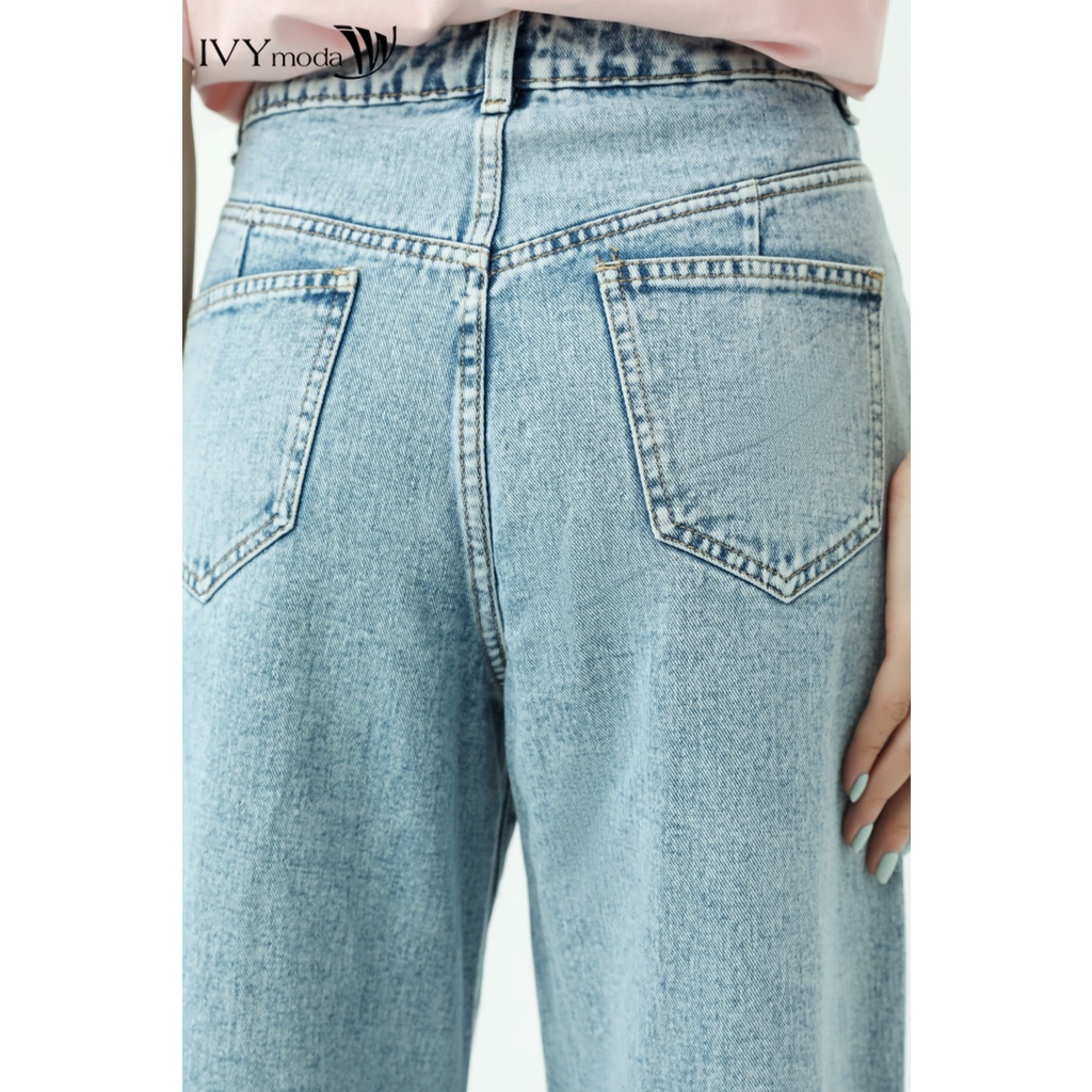 Quần jeans nữ cắt gấu IVY moda MS 25B8903