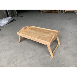 Bàn Trà Khay Gấp Gọn Bằng Gỗ Cao Su Cao Cấp