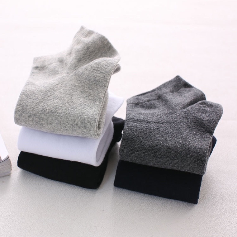 Vớ Tất Cổ Ngắn Trơn Cho Nam 4M vải cotton kháng khuẩn, hàng loại 1 bao đổi trả dành cho cả nam và nữ MRSOCKS - VN026