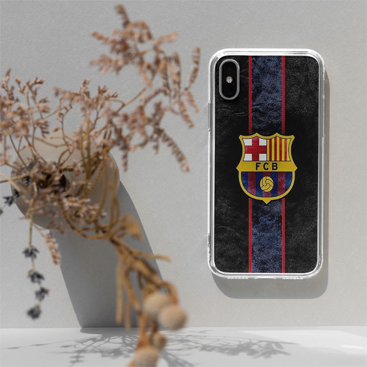 Ốp đt iphone bóng đá logo barcelona nền hình tường xám cực đẹp dành cho Iphone 5 đến 12 Promax BAR20210048