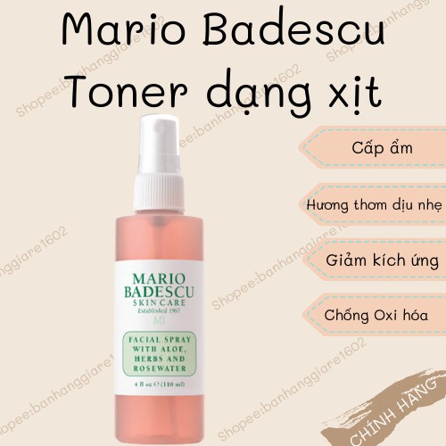 Toner dạng xịt Mario Badescu 236ml