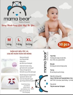 Bỉm trần Mama bear . M/L/Xl 50 miếng