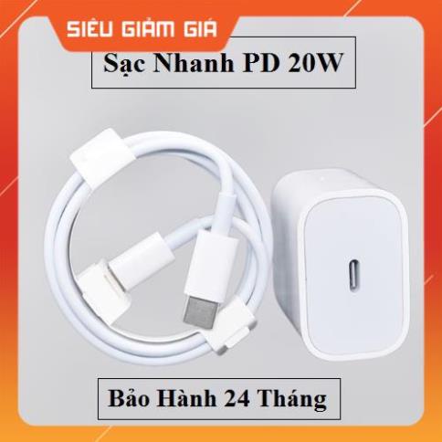[ BH 24 Tháng ] Bộ Củ Cáp Sạc Nhanh PD 20w Cho 7/8/X/11/12/13. Cáp TypeC