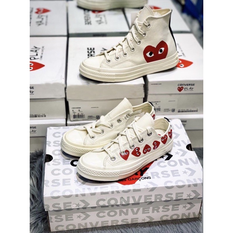 [ CHÍNH HÃNG ] giày sneaker CONVERSE CHUCK CDG Mutil Heart Low