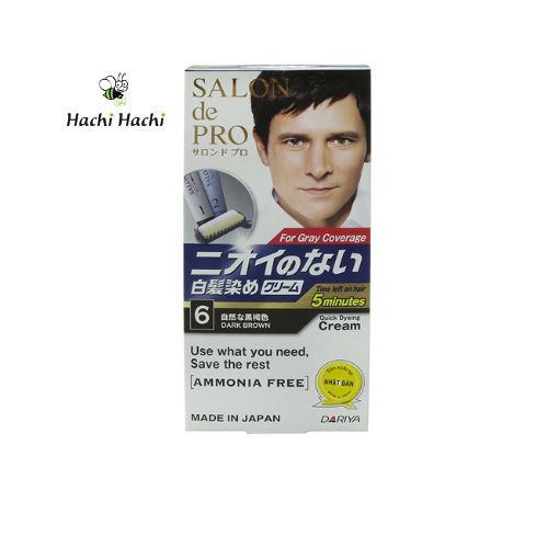 Kem nhuộm tóc Salon de Pro Dark Brown cho nam Mca6 80g (Nâu đen) - Hachi Hachi Japan Shop