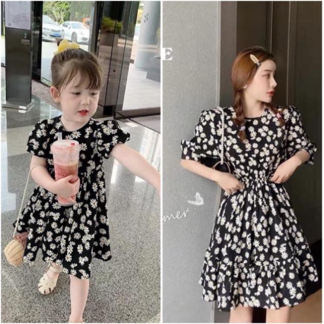 VÁY HOA CÚC CHO MẸ VÀ BÉ