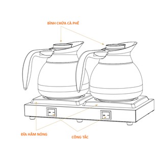 Bếp hâm nóng cà phê CREM V2 (KHÔNG GỒM BÌNH)