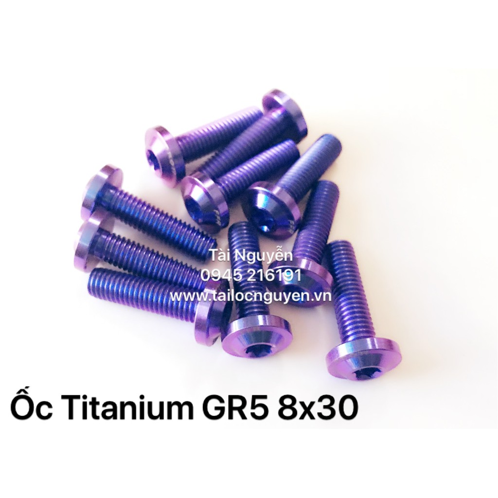 ỐC TITANIUM GR5 8x30 HOẶC 8X40