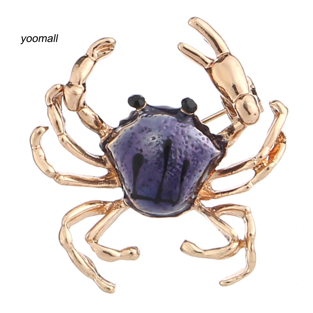 YOML✔Cute Women Crab Shape Enamel Brooch Pin Shirt Sweater Neck Clip Backpack Badge | BigBuy360 - bigbuy360.vn