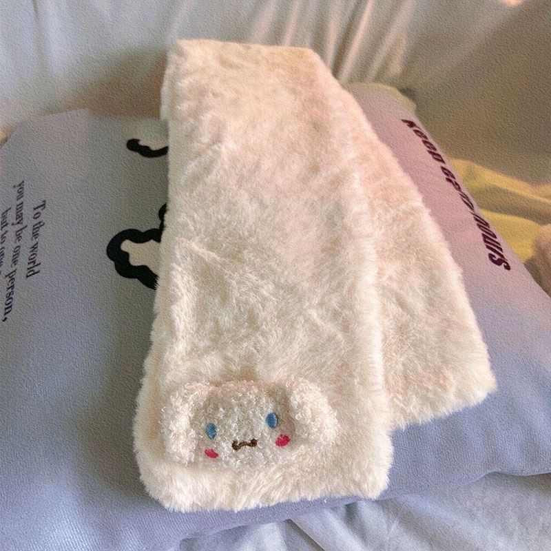 Khăn choàng cổ giữ ấm mềm mại họa tiết hoạt hình dễ thương phong cách Nhật Bản