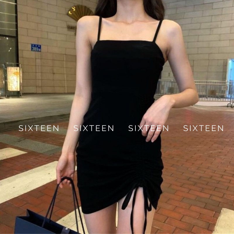 Váy Nữ Ôm Body Hai Dây, Đầm Nữ Rút Eo Quyến Rũ, Sexy SIXTEEN. | BigBuy360 - bigbuy360.vn