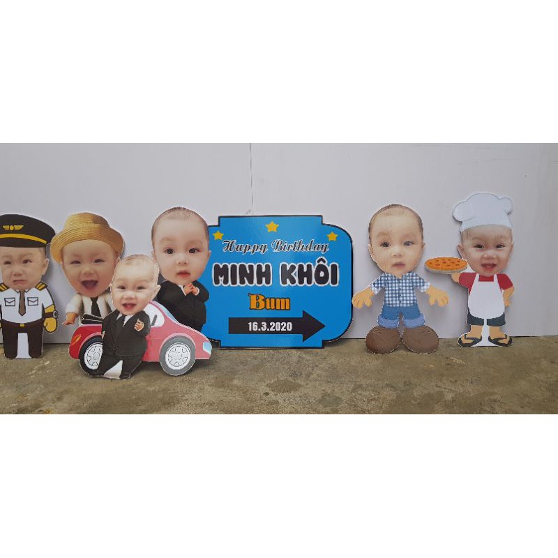 (Siêu rẻ) Combo Chibi để bàn sinh nhật cho bé