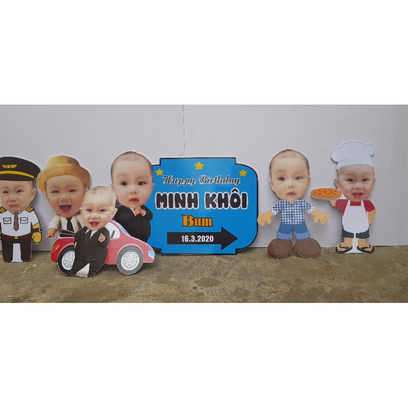 Chibi để bàn sinh nhật cho bé