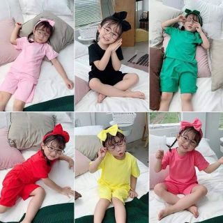 Set bộ trơn cọc tay cho bé trai và gái
