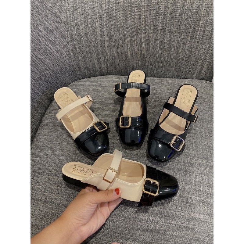 THANH LÝ MỚI Giày sục búp bê phối màu size 38