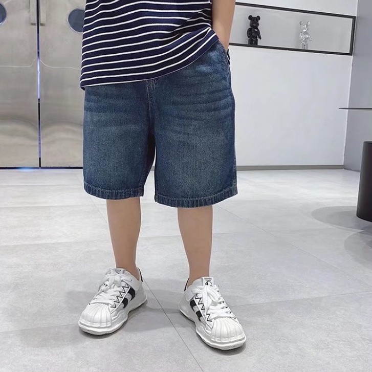 Quần Short Jean Ống Rộng Thời Trang Mùa Hè Dành Cho Bé Trai 3-15 Tuổi