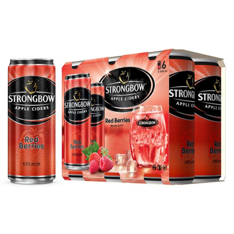 Lốc 6 lon Strongbow dâu đỏ