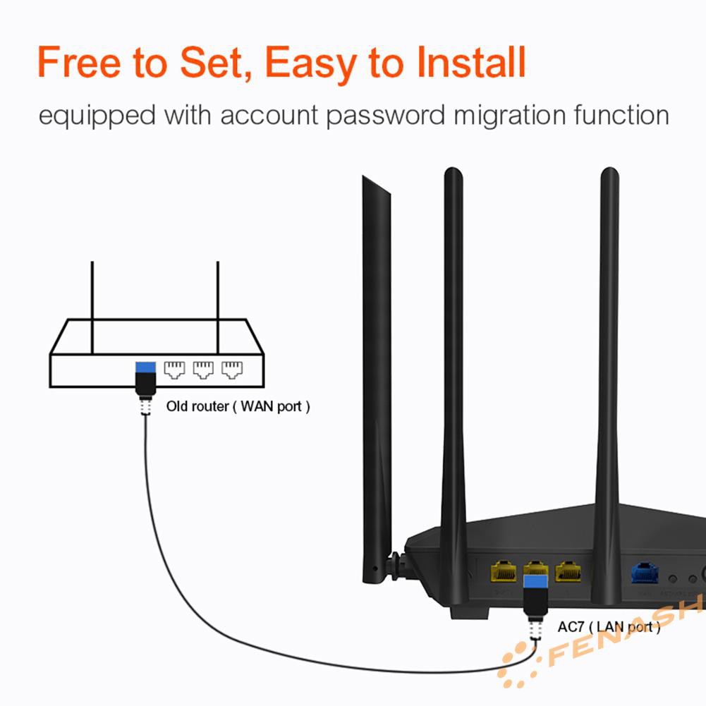 Bộ Phát Wifi Không Dây Tenda Ac7 1200m 2.4 + 5ghz Với 5 Ăng Ten | BigBuy360 - bigbuy360.vn