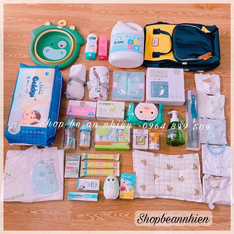 Combo đi sinh cao cấp cho bé - set đồ đi sinh cho bé