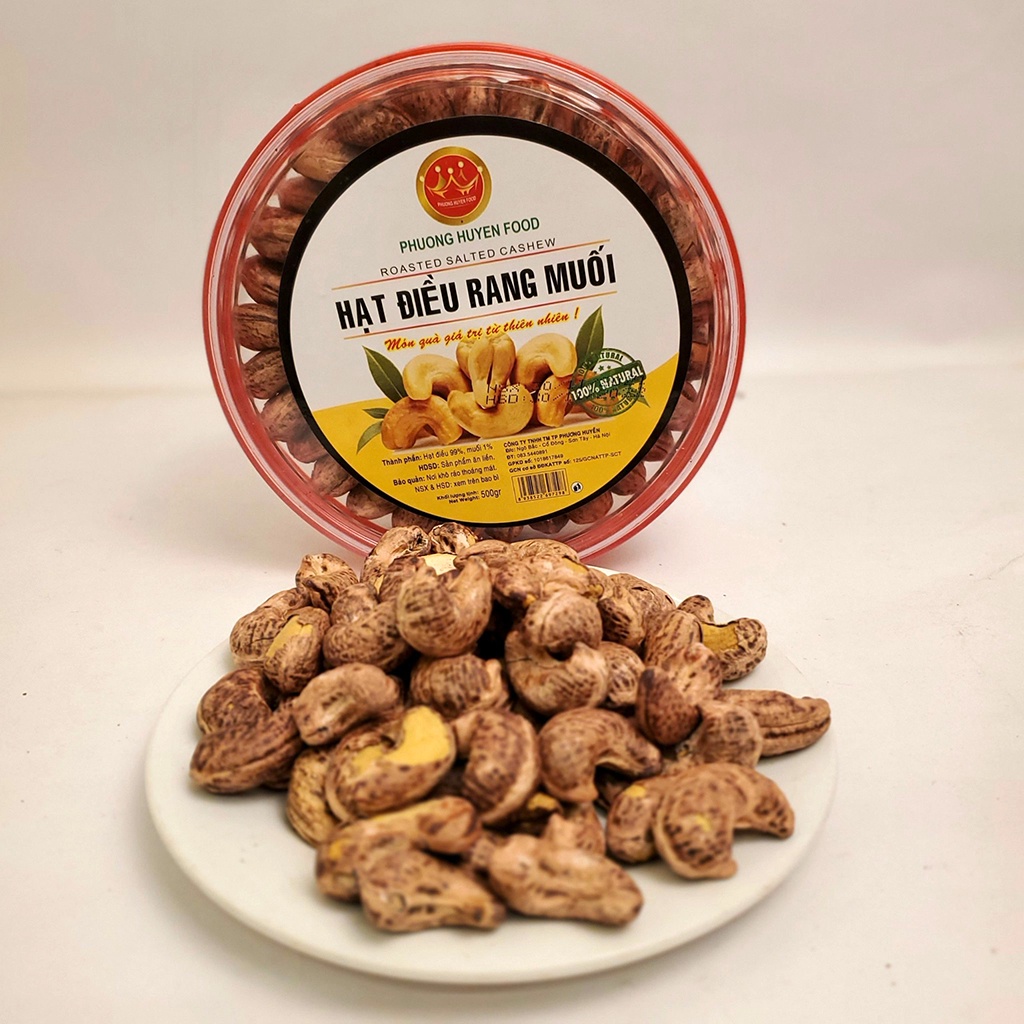 500g Hạt Điều Rang Muối nguyên hạt xếp đẹp (loại A) - bánh kẹo tết - đồ ăn vặt cô nương béo