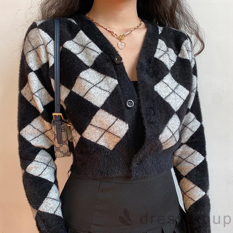 Áo Khoác Dệt Kim Tay Dài Cổ Chữ V Thời Trang Mùa Thu Cho Nữ | BigBuy360 - bigbuy360.vn