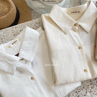 Áo sơ mi cộc tay linen