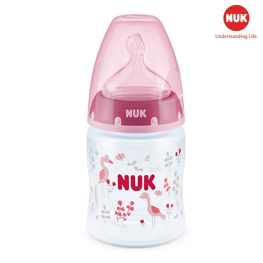 Bình Sữa Cho Bé NUK Premium Choice Chất Liệu Nhựa PP Và Silicon Cao Cấp, Bền Nhẹ, An Toàn 150ml NU66132