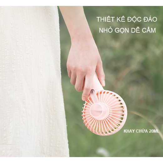 Quạt mini cầm tay phun sương tích điện Jisulife F9 Hot 2020, quạt phun sương 2IN1, lực gió siêu mạnh, tạo đổ ẩm cho da | BigBuy360 - bigbuy360.vn