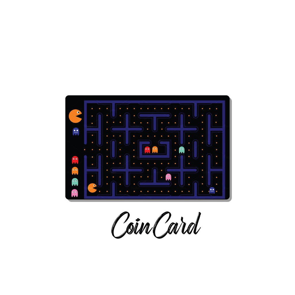 &quot; PACMAN&quot;( Miếng dán Thẻ ATM, debit, thẻ từ, thẻ chung cư, bảo vệ thẻ) | Dán thẻ ATM COINCARD