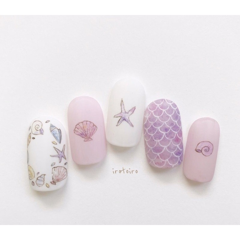 móng úp thiết kế/ nailbox mẫu đi biển
