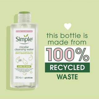 Nước tẩy trang Simple Kind to Skin Micellar Cleansing Water