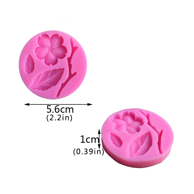 Khuôn silicon tạo hình hoa đào trang trí bánh