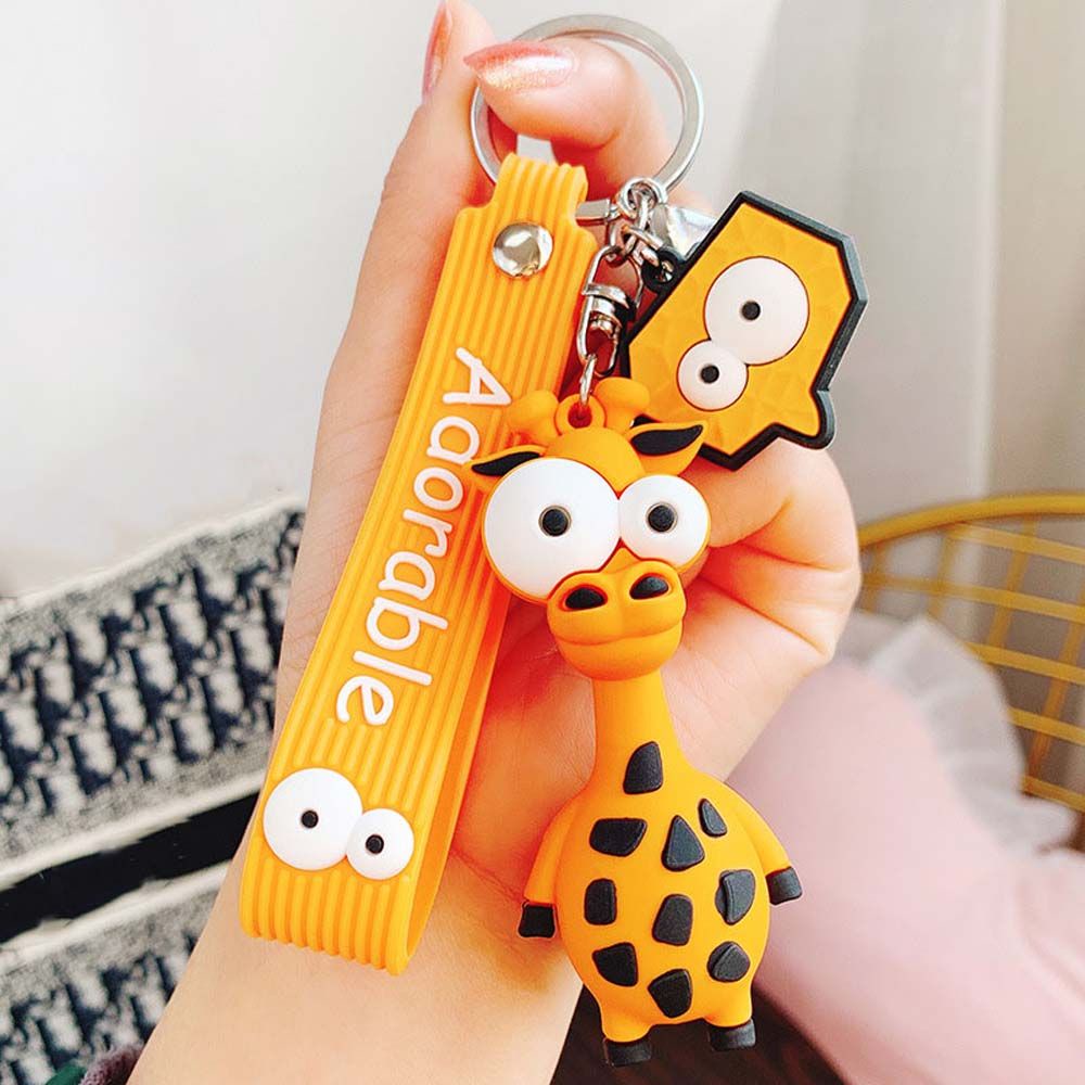 Móc khóa hình sư tử hoạt hình bằng PVC dễ thương nhiều màu