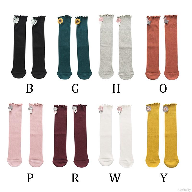 Vớ dài đến đầu gối xếp nếp phong cách Hàn Quốc cho bé gái