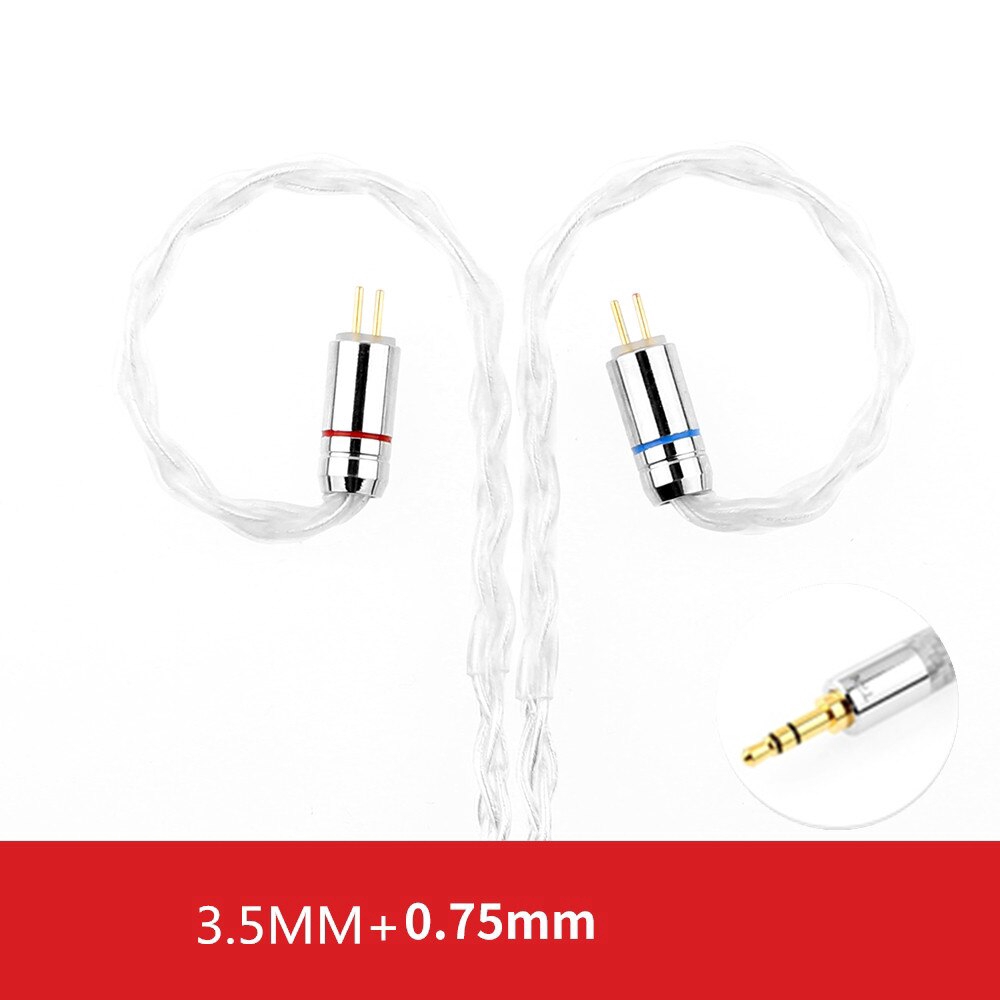 Dây Cáp Mạ Bạc Trn T3 8 Lõi 2.5/3.5mm Kèm Mmcx/2Pin Cho Tai Nghe Hifi